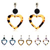 Earrings heart-shaped, accessory, 2018, Korean style, wholesale