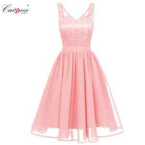summer new women wear Chiffon Lace Sexy V collar pendant dress