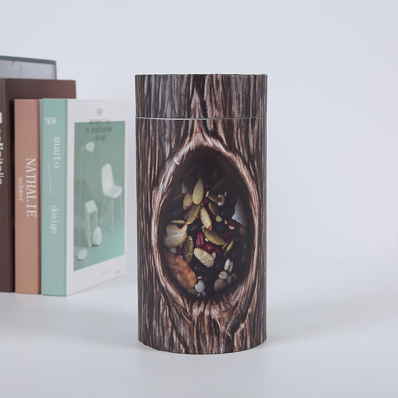 圆型纸筒牛皮纸包装筒包装盒定做平顶纸罐食品包装筒定制