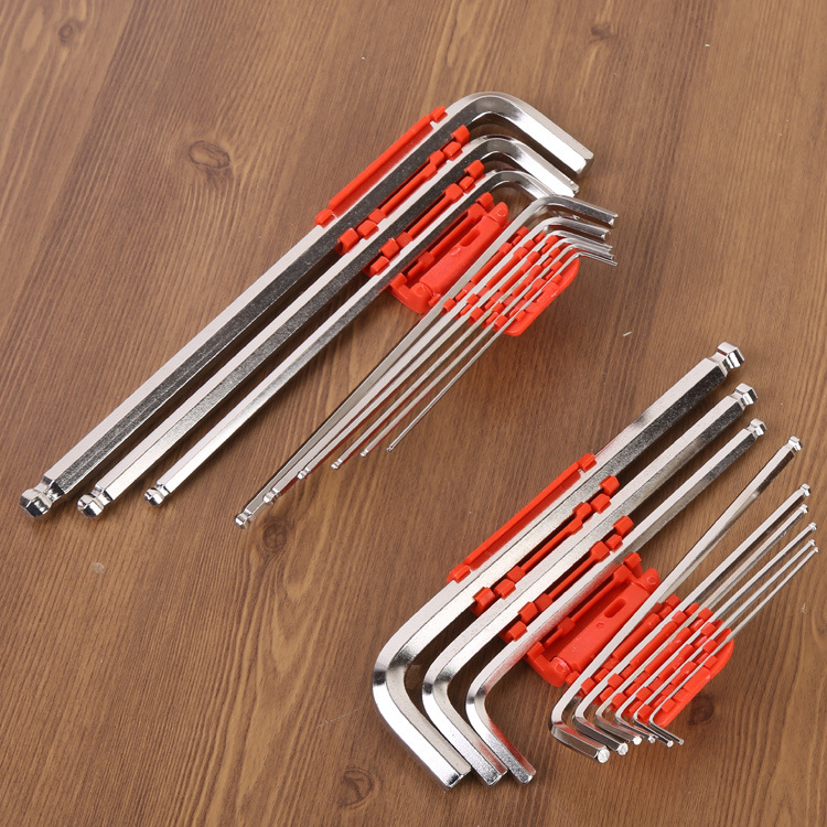 중간 긴 밝은 확장 밝은 육각 렌치 세트 육각 렌치