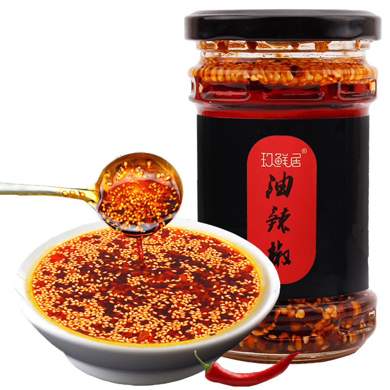 Spicy Marked chili patse 180g bottled Chili oil sesame self-control Spicy oil Spicy Seasoning