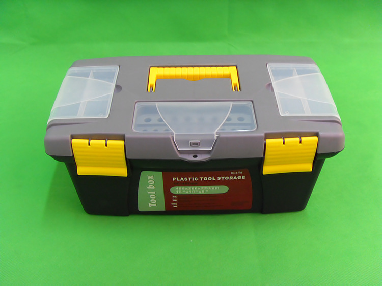 厂家供应多格手提箱零件箱 双层收纳箱18寸加厚塑料工具箱