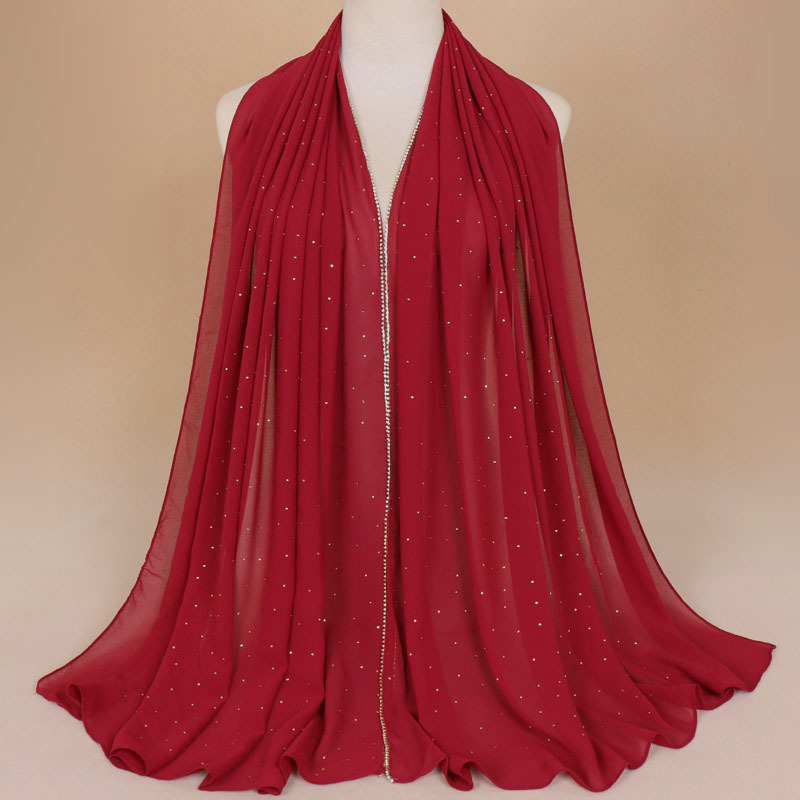 Women's Simple Style Solid Color Chiffon Scarf display picture 7