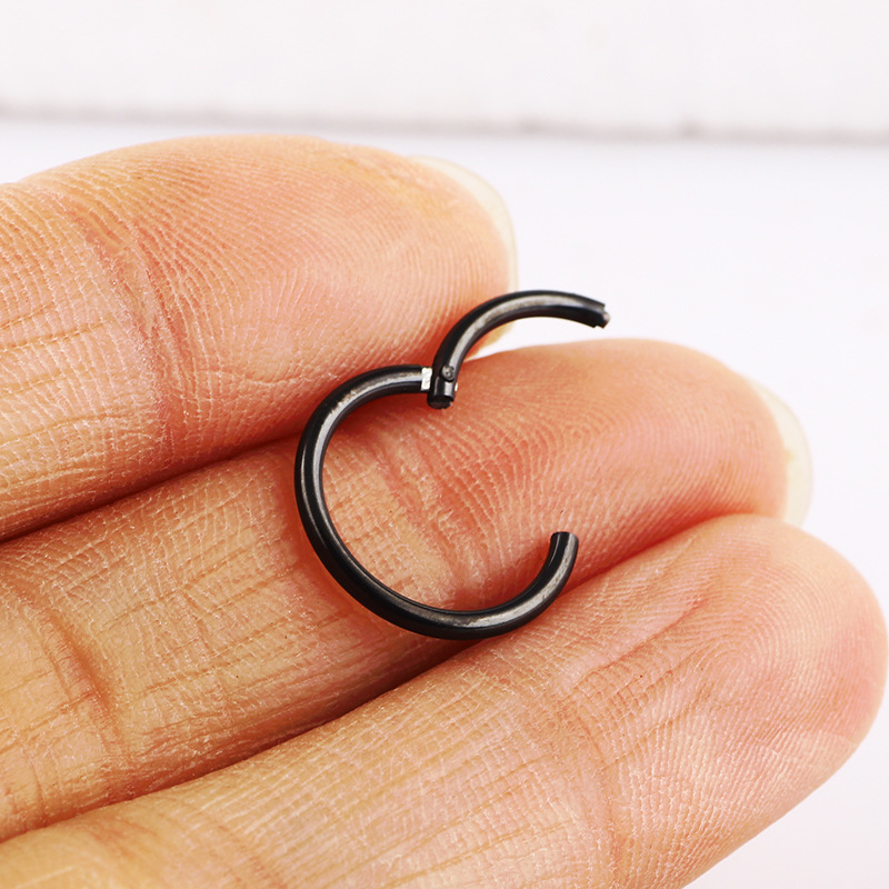 Stainless Steel Nose Ring Septum Hoops Closed Nose Stud Geometric Body Piercing Jewelry Wholesale detail image 8