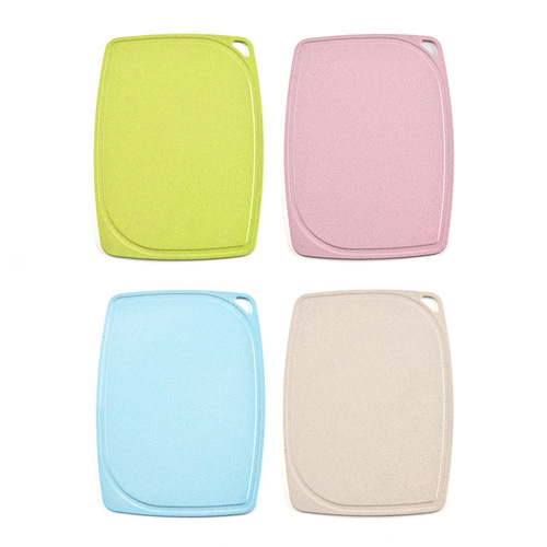 Baby Food Nordic Wheat Straw Cutting Board Household Kitchen Vegetable Fruit Plastic Chopping Board Wall-Hanging Fruit Cutting Board