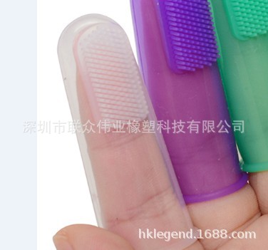 Factory Direct Sale Professional Export Large Size Long-bristle Pet Special Finger Toothbrush Food Grade Silicone Finger Brush