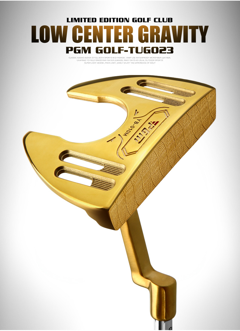 Gậy đánh golf PGM dạng putter đầu sừng bò, thân inox không mối nối, tay cầm PU lớn, dài 34 inch — TUG023 Vàng, TUG023 màu xanh lam chi tiết 6