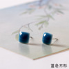 Ceramics, accessory, small earrings for beloved, bright catchy style