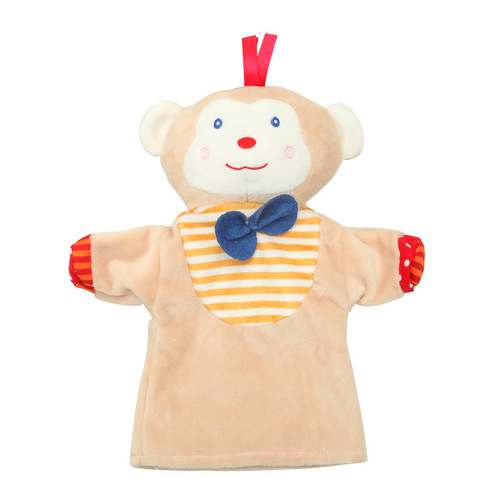 Cute cartoon animal hand puppet plush toy doll monkey frog duck comfort towel manufacturer wholesale