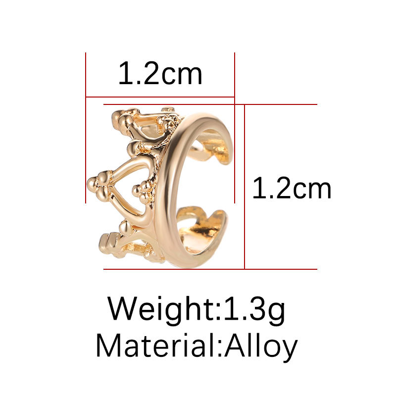 Wholesale Jewelry Simple Style Crown Alloy No Inlaid Plating Earrings display picture 1