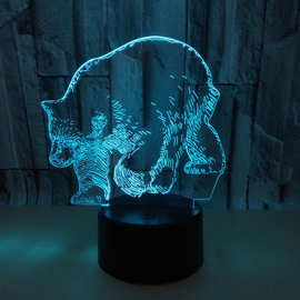 新款北极熊3D灯 LED触控错觉灯 创意桌面台灯 七彩触摸3D 小夜灯