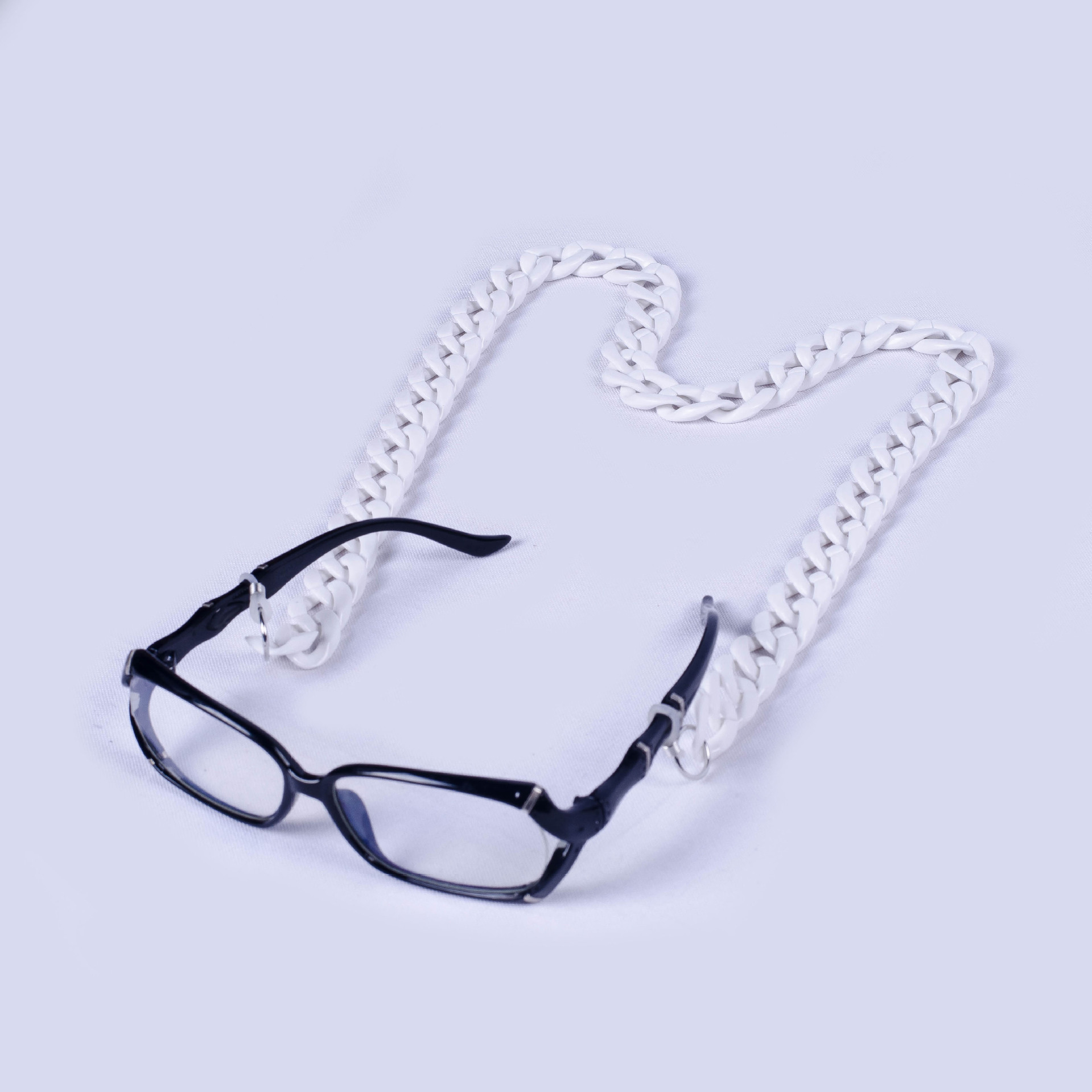 Retro Black White Glasses Chain display picture 7