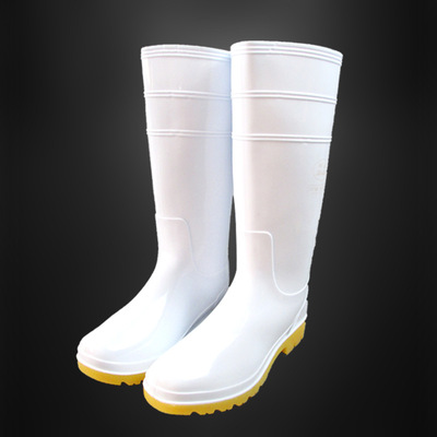Tianjin Thai brand Dichotomanthes bottom non-slip Acid-proof white food High Boots Labor insurance Water shoes Rain shoes wholesale