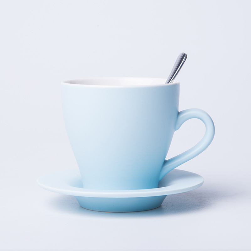 Taza de cerámica creativa taza de agua taza de moda simple taza de café caja de regalo conjunto de cuchara al por mayor