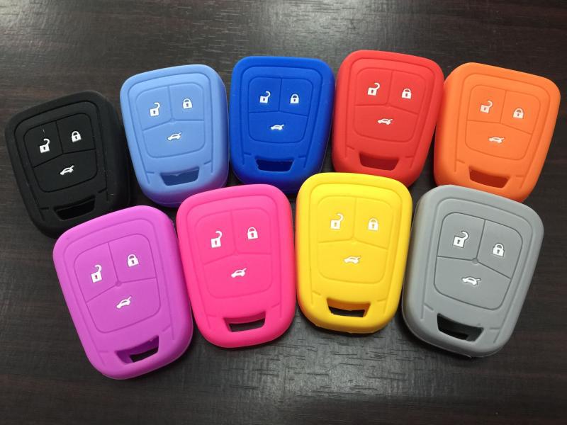 Suitable for Chevrolet Aveo Cruze Silicone Key Case Straight Type Special Car Remote Control Protective Cover Buckle
