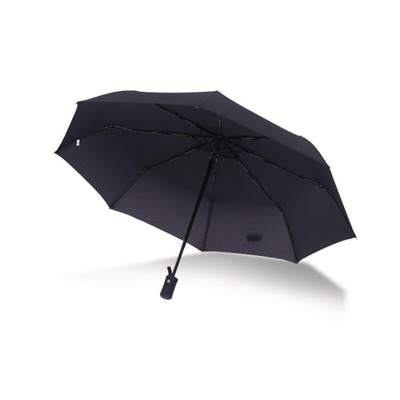 8骨纯色防风加固自动三折伞 折叠男女晴雨两用创意广告定制雨伞