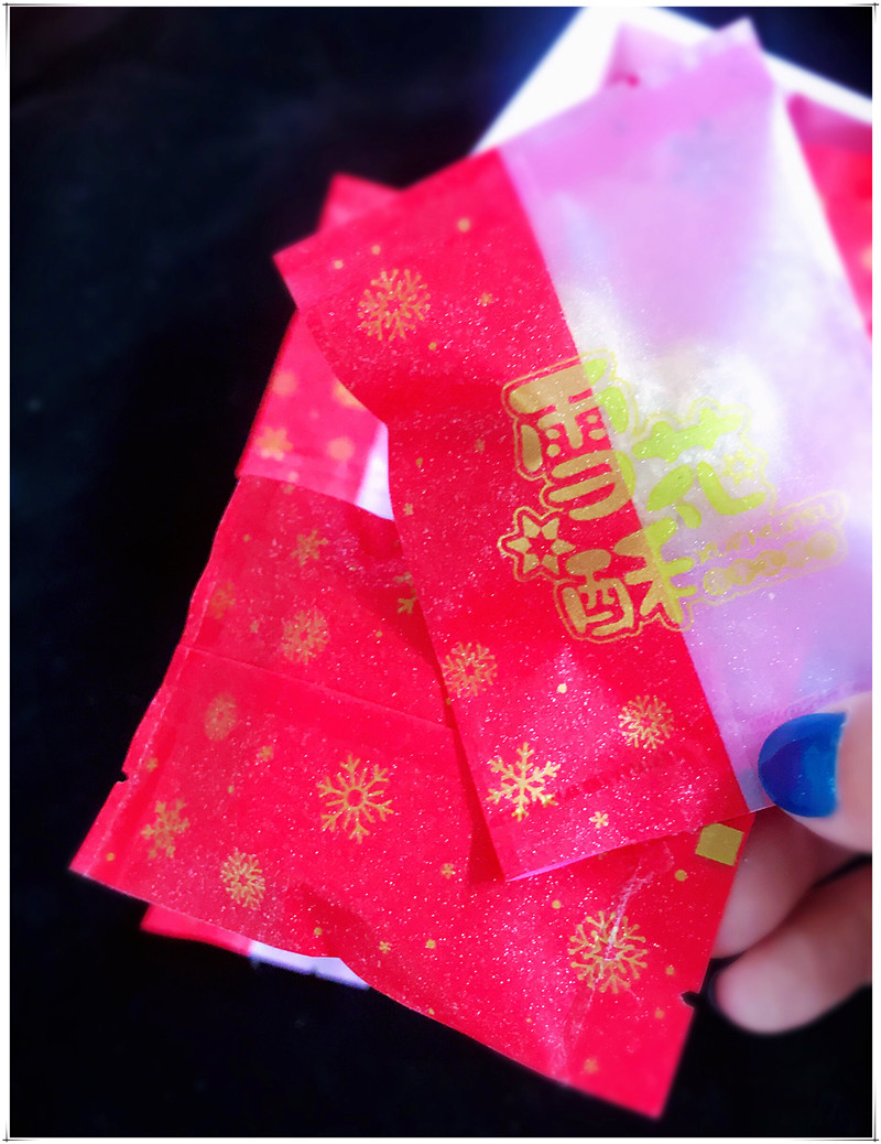 新品 圣诞节雪花酥包装袋子 加厚金葱膜红色喜庆结婚过节