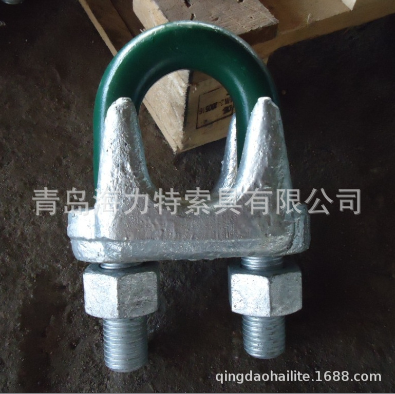 生 产模锻卡头钢丝绳夹头U型卡扣钢丝绳卡子美式卡头规格多