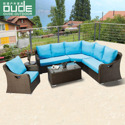 outdoors Rattan furniture modern simple and easy Garden leisure time a living room Wicker chair sofa courtyard Open air balcony Rattan sofa