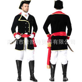 化妆舞会万圣节服装 成人男海盗服cos装扮 骑士罗马战士表演服