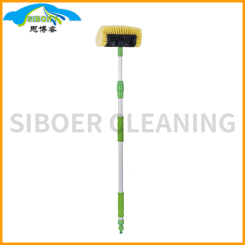厂家直销1.8米铝合金杆带按钮开关5面开绒通水刷大号洗车刷