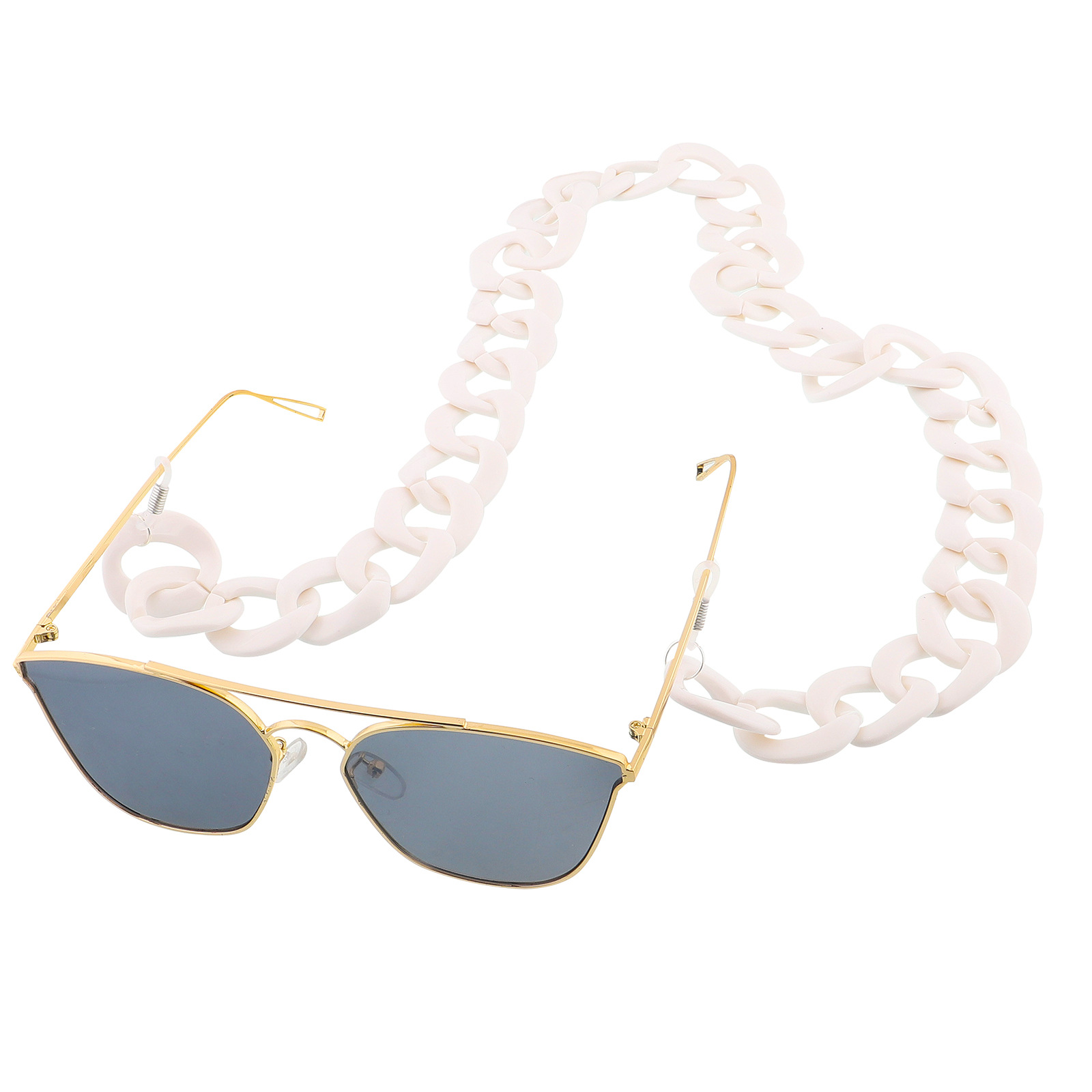 Fashion White String Environmental Protection Anti-skid Anti-lost Glasses Chain display picture 5