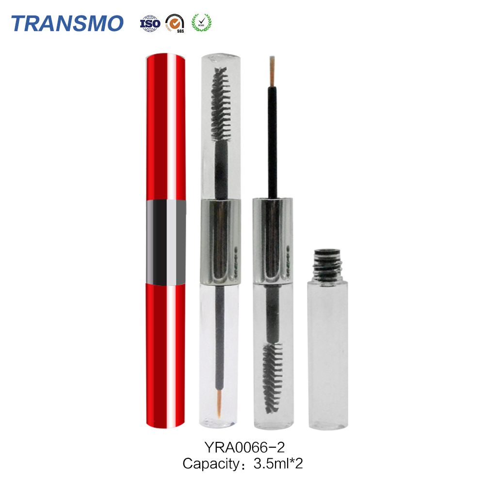 TRANAMO 化妆品塑料双头管7ml 便携式双头管睫毛膏管眼线液笔圆管