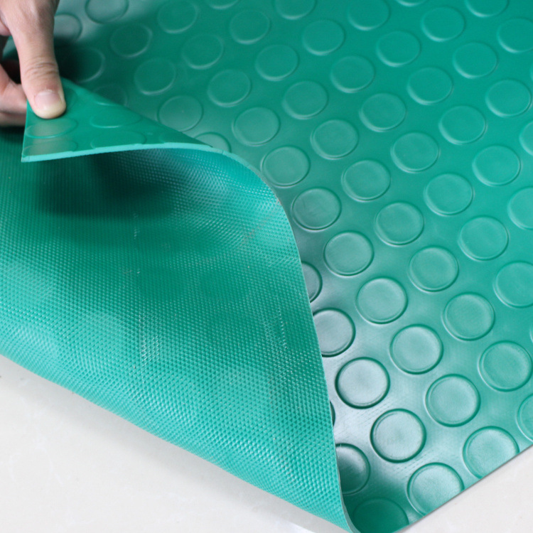 防滑橡胶板 铺设减震橡胶板 防水3mm圆扣防滑橡胶板产地货源胶垫