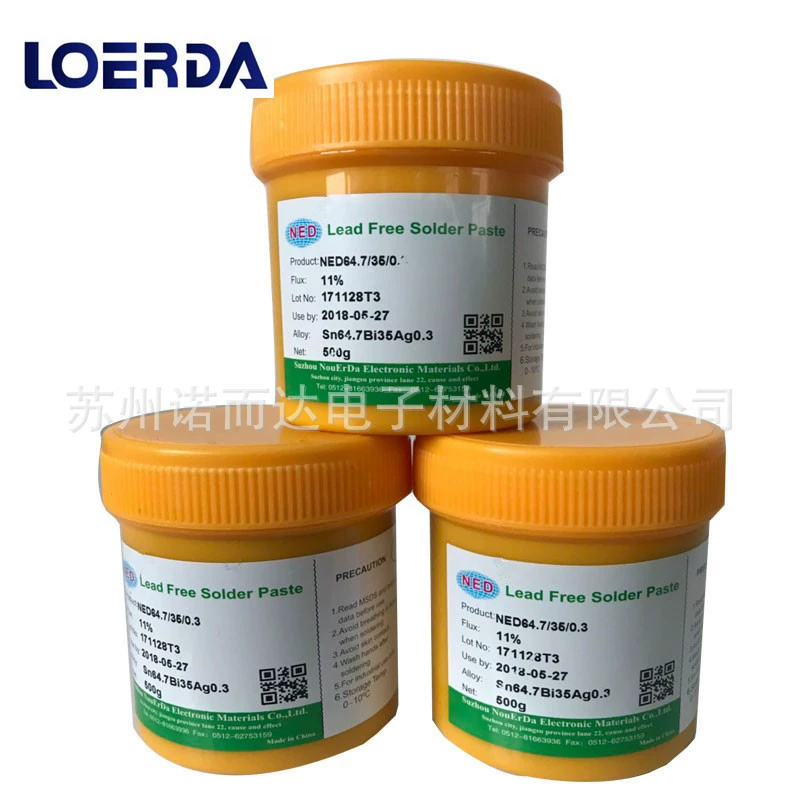 Производство оптом Бессвинцовая паяльная паста средней температуры SN64.7BI35AG0.3