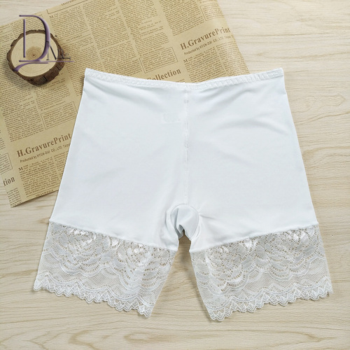 【85-130 lbs】Summer Women's Anti-Bleeding Ice Silk Safety Pants Direct Factory Supply with Large Lace Flat Pants