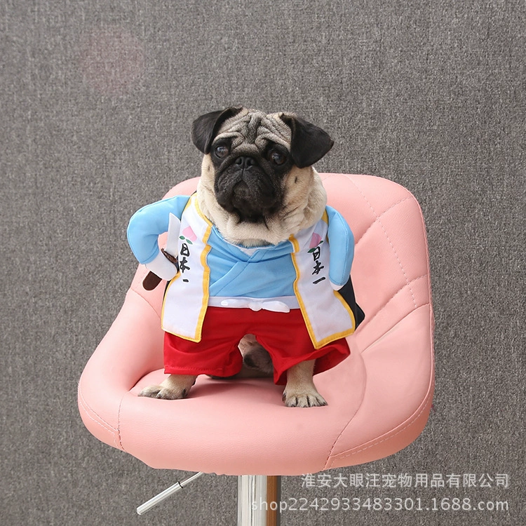 Костюм для домашних животных в японском стиле и стиле Забавный костюм-трансформер для домашних животных, новое издание, вертикальная маленькая собака