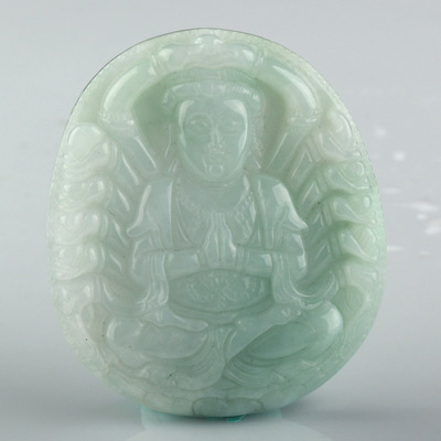 緬甸翡翠玉石A貨玉器千手觀音吊墜玉觀音挂飾代出證書