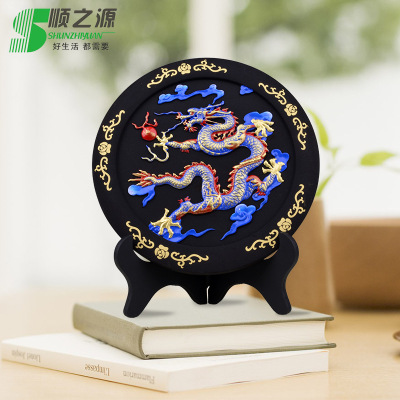 Printed logo wholesale Activated carbon handicraft Business office The opening gift Gain an immediate victory Decoration Carbon carving Manufactor