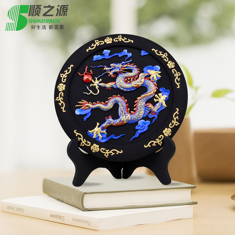 Printed logo wholesale Activated carbon handicraft Business office The opening gift Gain an immediate victory Decoration Carbon carving Manufactor