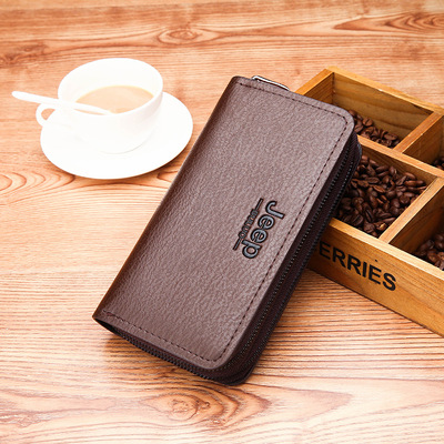 jeep男士手包休闲商务手拿包大容量夹包拉链钱包男包|ru