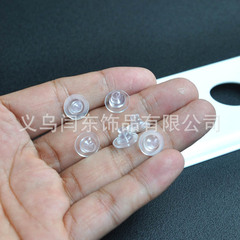 Transparent plastic frisbee earrings, silicone earplugs, handmade DIY earring accessories, earring back clasp, earring backings, wholesale discount