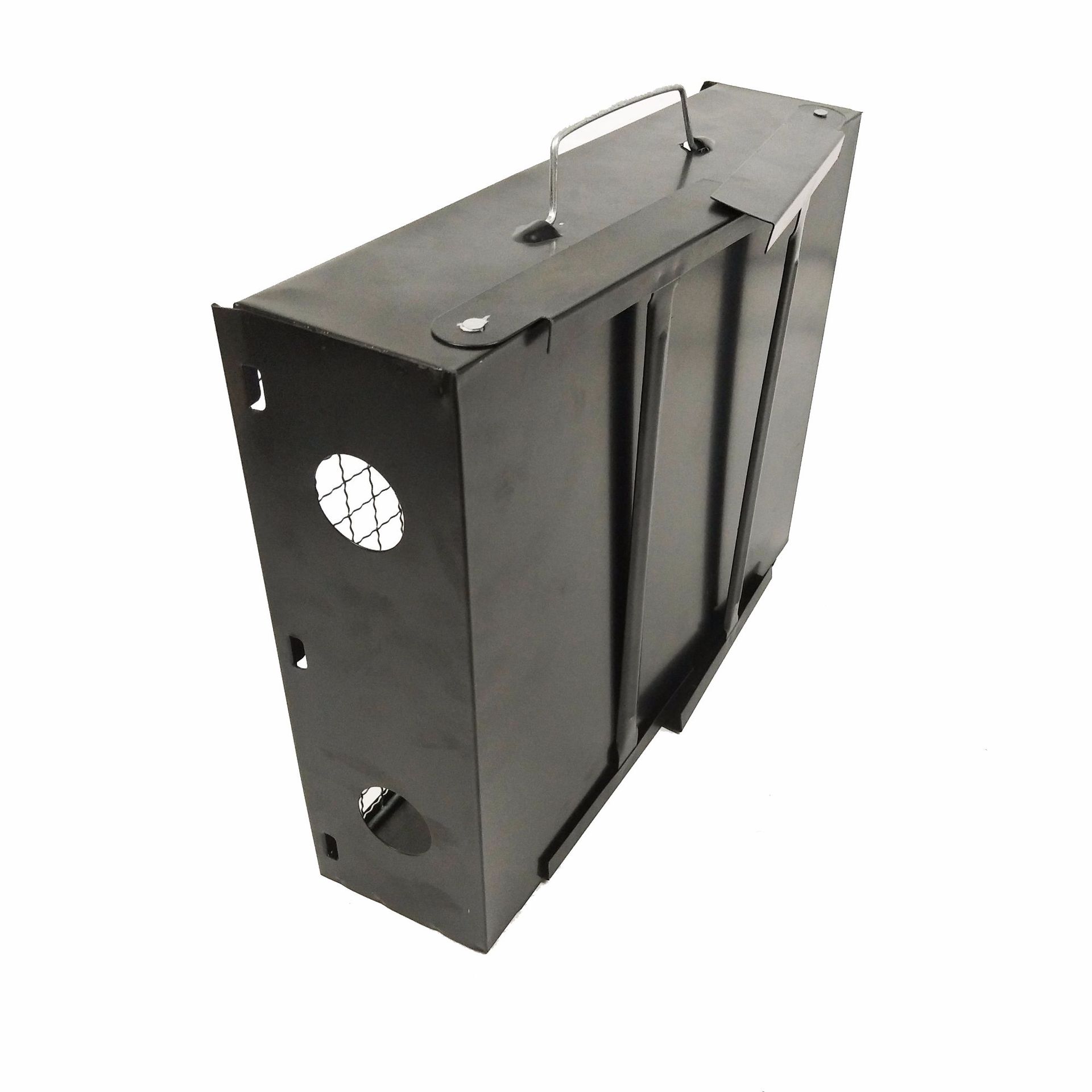 Suministro directo de fábrica portátil pequeña Parrilla de barbacoa de acero negro al aire libre barbacoa de carbón estufa barbacoa plegable estufa