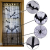 Halloween ghost festival curtain lace spider web bat curtain 40x84 inch black curtain 101x213