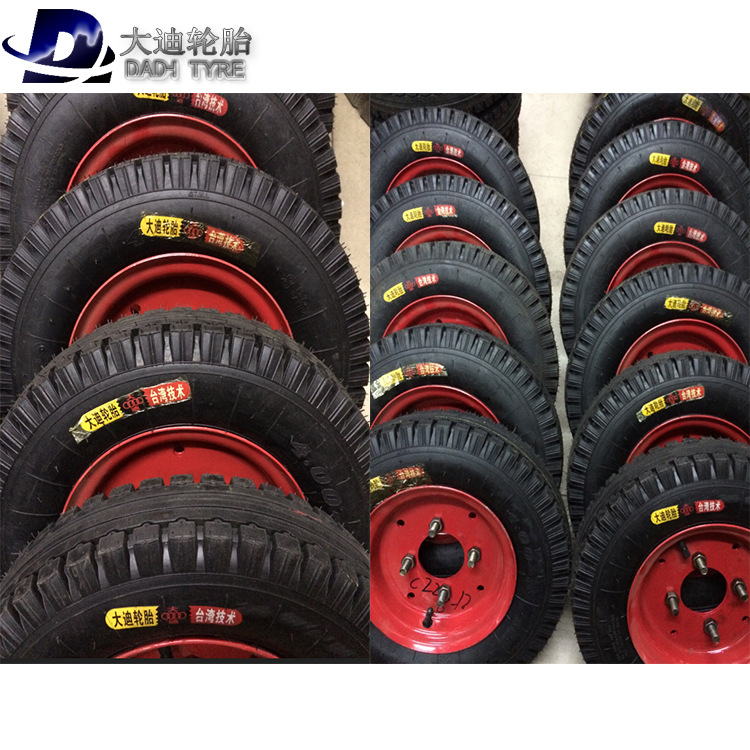 轮胎厂低价批发 天津轮胎400-8轮胎 内胎 钢圈 拖车轮胎 机械轮胎