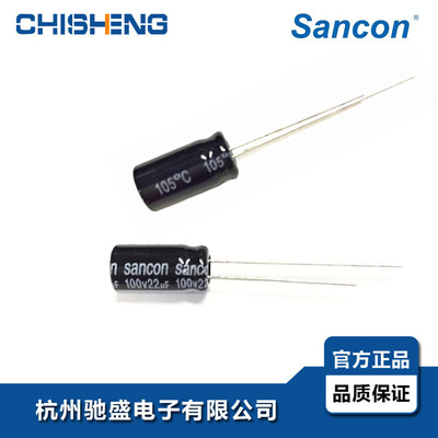 三鑫Sancon铝电解电容 EGS2A220MA00D11BC0 22uF100V 105℃  20%|ru