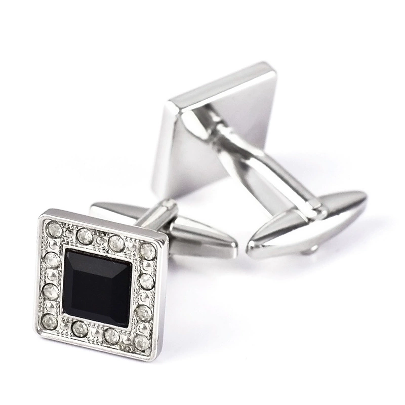 [British Expo] Diamond Crystal Cuffo Black Sleeve Nail Men's French button 715CUFFLINKS/155743