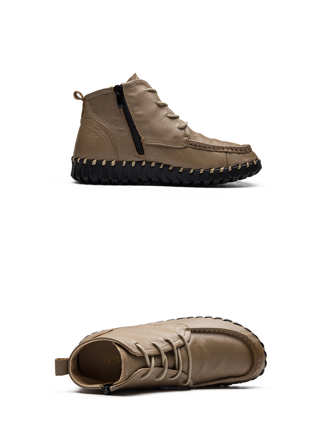 ShoeVault Xinrui 2023 Autumn Winter New Retro Short Soft Sole Comfortable Genuine Leather Flat Casual Single Boots Cotton Shoes_voghion.com