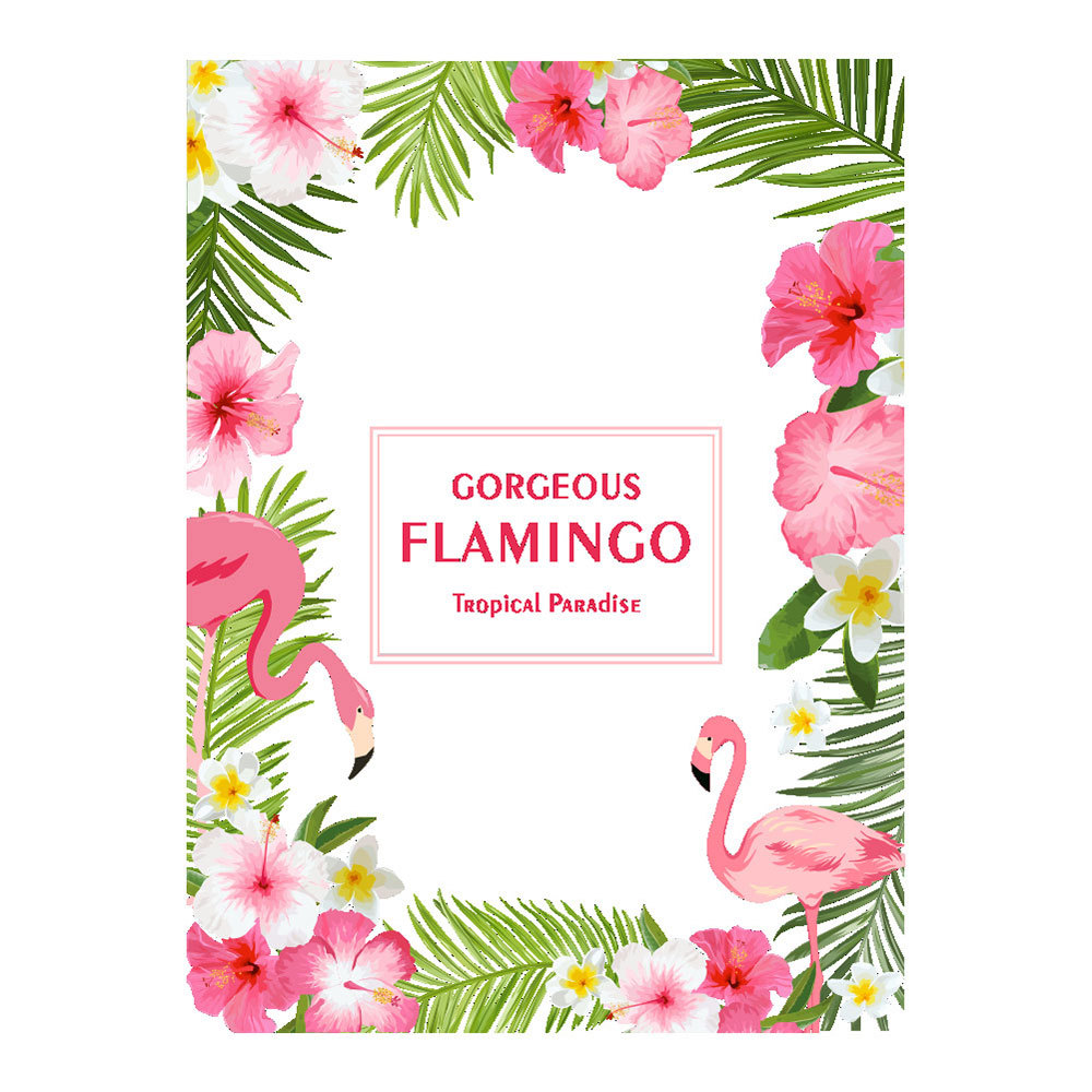 （中性）新款火烈鸟 喇叭花藤 橱窗玻璃贴纸环保可移除墙贴纸 