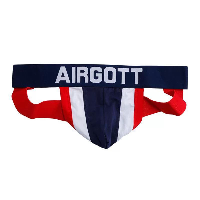 Мужские стринги (AIRGOTT) двойной ремешок, низкая посадка, эластичный пояс, сексуальный крой