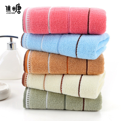 Gao Yang towel pure cotton Colored stripes towel Commodity Bath towel supermarket Promotion Street vendor water uptake Washcloth logo