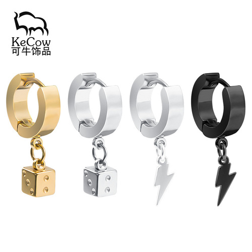 European and American fashion stainless steel earrings titanium steel earrings piercing jewelry earrings cross-border supply factory direct sales