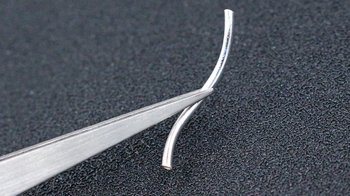 S925 sterling silver glossy S tube diy handmade hand and anklet beading material accessories 1.5mm plain silver tube S-shaped elbow