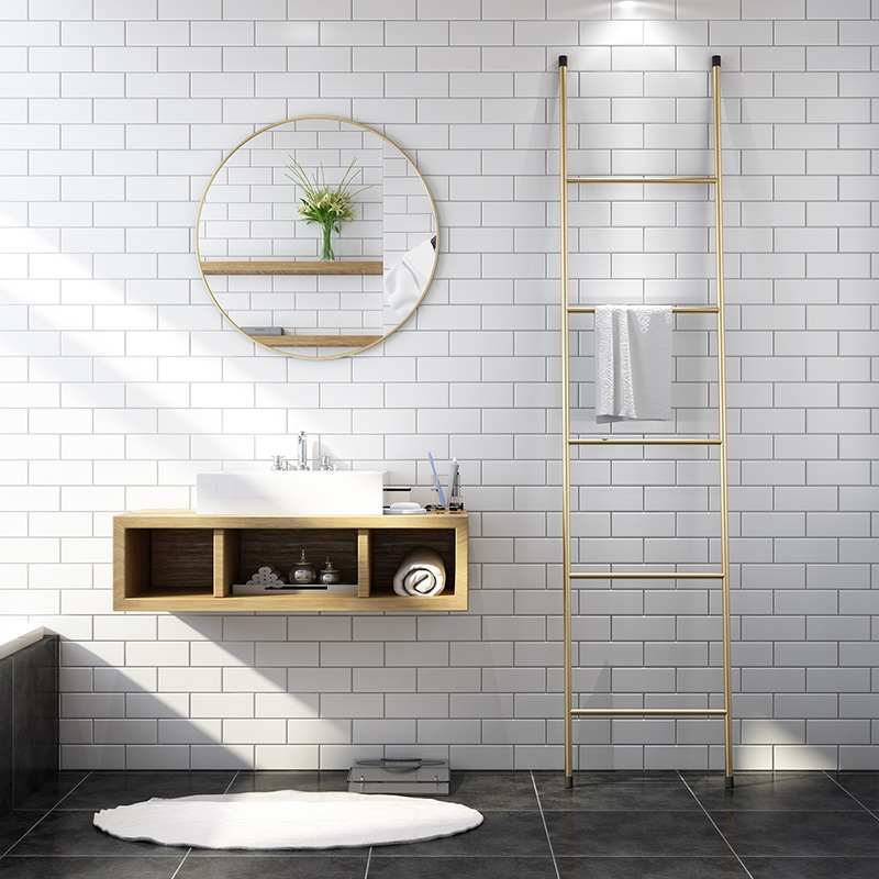 化妝鏡浴室鏡子衛生間鏡洗手間壁挂鏡子圓形家用宿舍梳妝台美容鏡