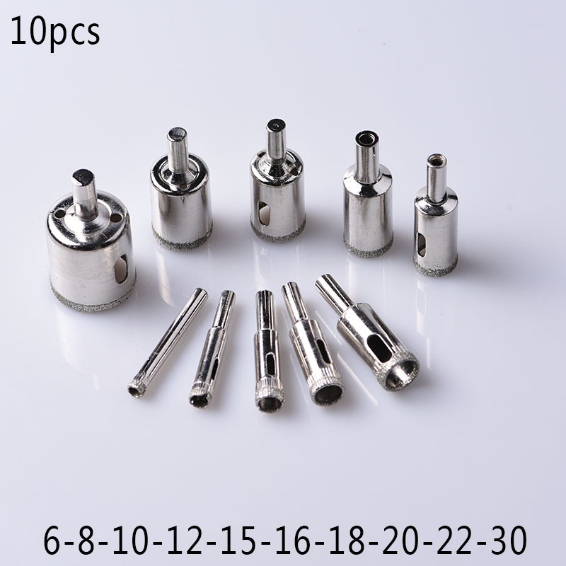 10件套.金刚石钻头玻璃  陶瓷.大理石 开孔器 修圆器