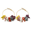 Fashionable earrings, cute cloth, Korean style, internet celebrity, flowered